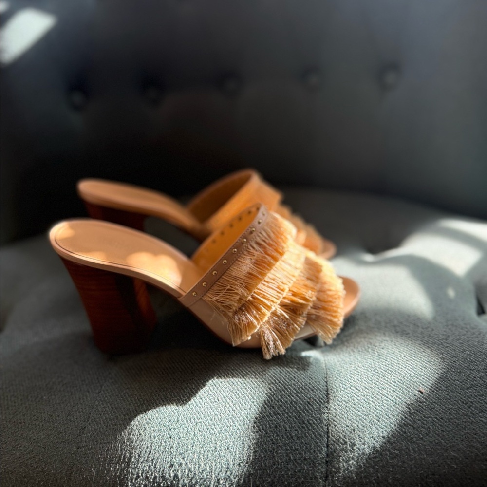 Michael Kors Gallagher Fringed Mules - Picture 2 of 6
